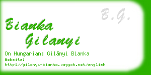 bianka gilanyi business card