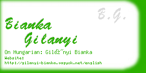 bianka gilanyi business card